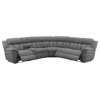 Unique Piece Furniture - Bahrain 6-piece Modular Power Reclining Sectional Charcoal