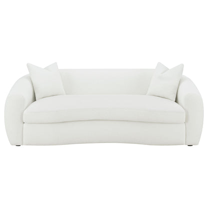 Unique Piece Furniture Isabella 2-piece Faux Sheepskin Upholstered Sofa Set Natural