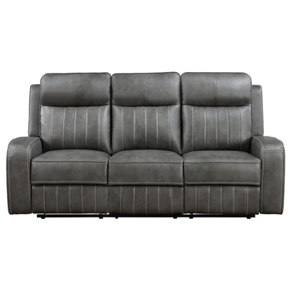 Unique Piece Furniture - Raelynn 2-piece Upholstered Reclining Sofa Set Grey
