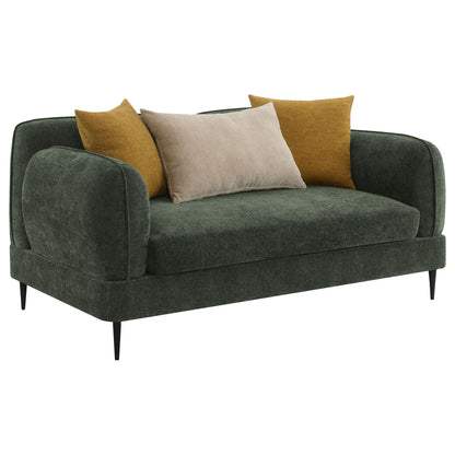 Unique Piece Furniture - Jade 2-piece Chenille Upholstered Sofa Set Green