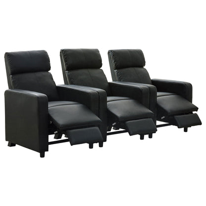 Unique Piece Furniture - Toohey Upholstered Tufted Recliner Living Room Set Black