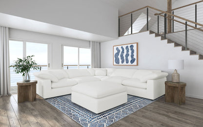 Unique Piece Furniture - Raleigh 6-piece Boucle Upholstered Modular Sectional Ivory