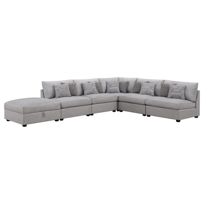 Unique Piece Furniture - Cambria 6-piece Upholstered Modular Sectional Sofa Grey