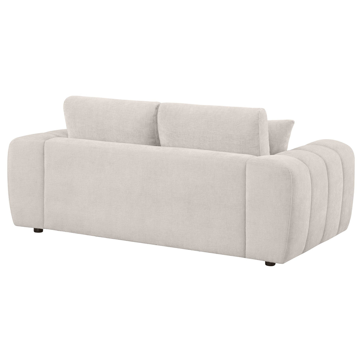 Unique Piece Furniture Burnett Chenille Upholstered Wide Arm Loveseat Ivory