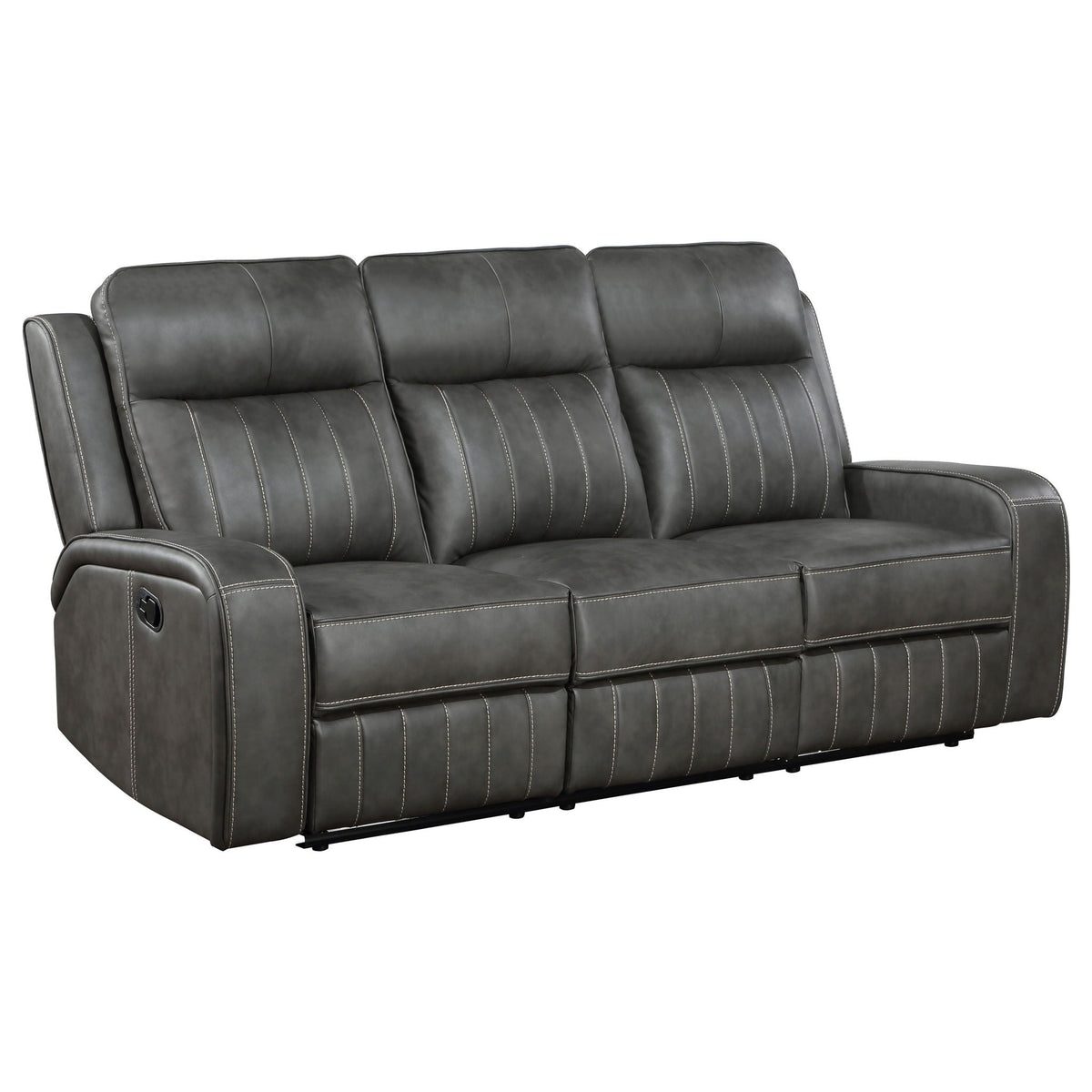 Unique Piece Furniture - Raelynn 2-piece Upholstered Reclining Sofa Set Grey