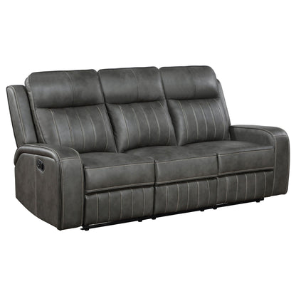 Unique Piece Furniture - Raelynn 2-piece Upholstered Reclining Sofa Set Grey