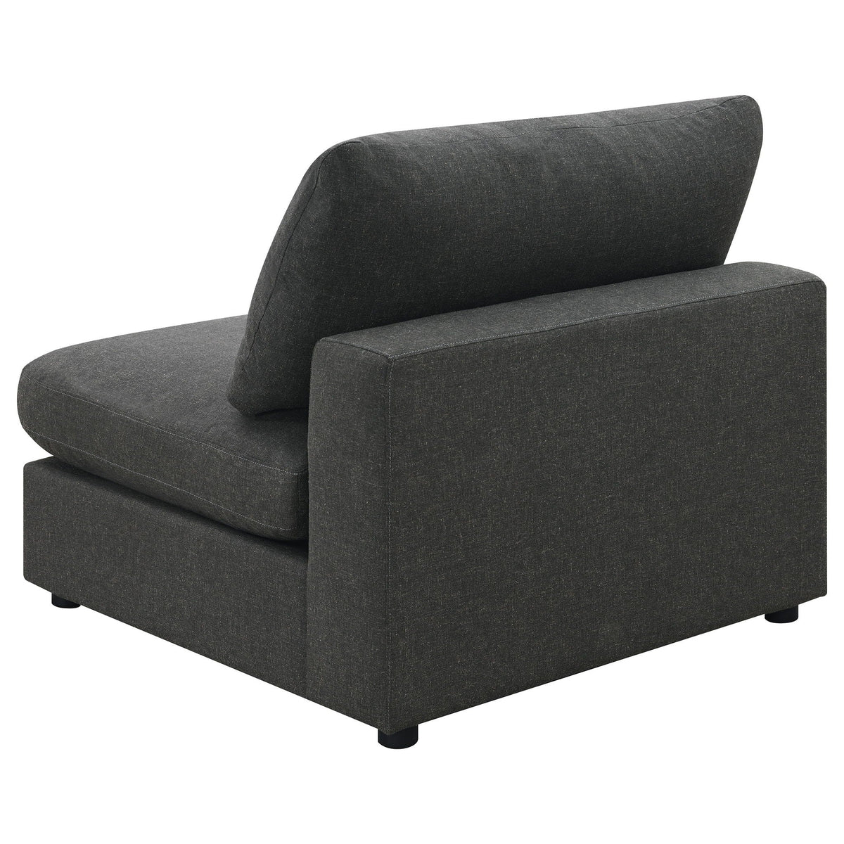Unique Piece Furniture - Serene 4-piece Upholstered Modular Sectional Sofa Charcoal
