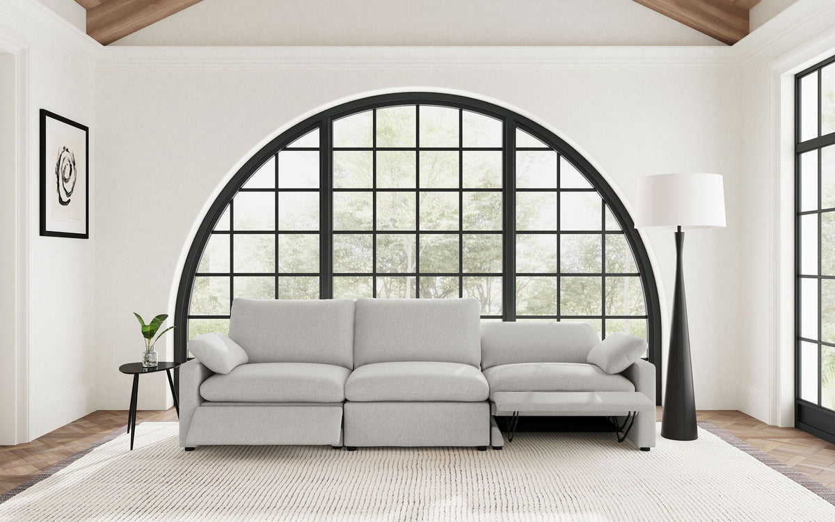 Unique Piece Furniture - Collins Modular Power Sofa Grey